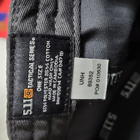 Men's 5.11 Tactical Cap - Durable & Stylish - Adjustable Strap - Charcoal Grey - Picture 4 of 4